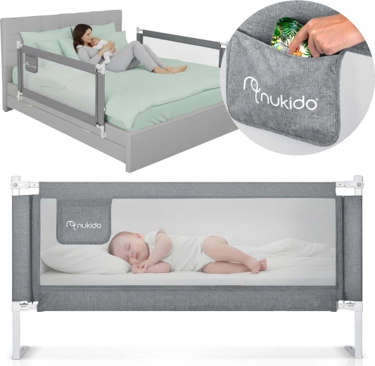Nukido lovos saugos tvorelė 160 cm pilka
