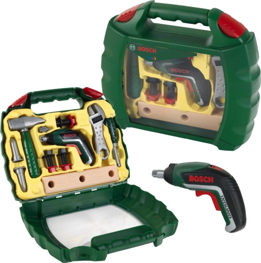 Vaikiškas įrankių lagaminėlis BOSCH Mini su Ixolino II akumuliatoriniu suktuvu