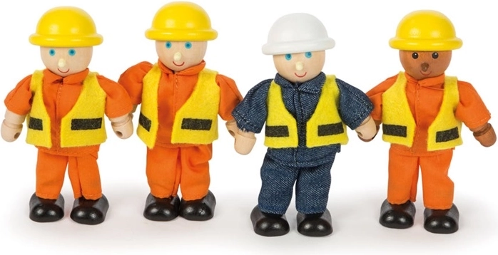 Tidlo Wooden Builder Figures (4 pcs)