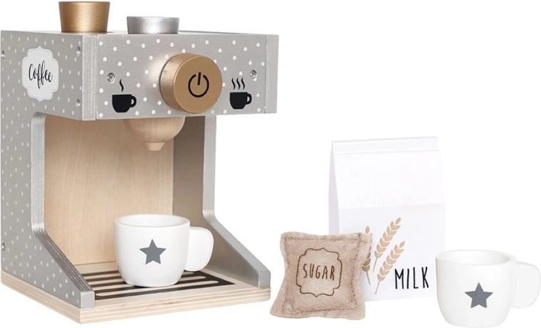 Jabadabado wooden coffee maker, silver
