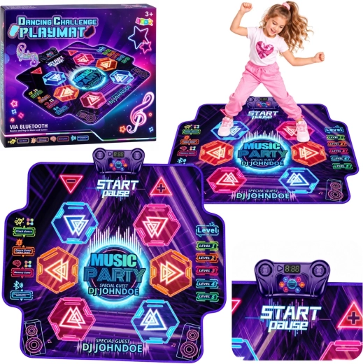 Interactive LED Dance Mat with Bluetooth and 5 Levels