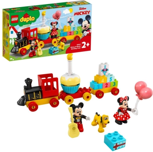 LEGO DUPLO Disney gimtadienio traukinukas su PELĖDA MIGLIU, MINNIE ir PLUTU