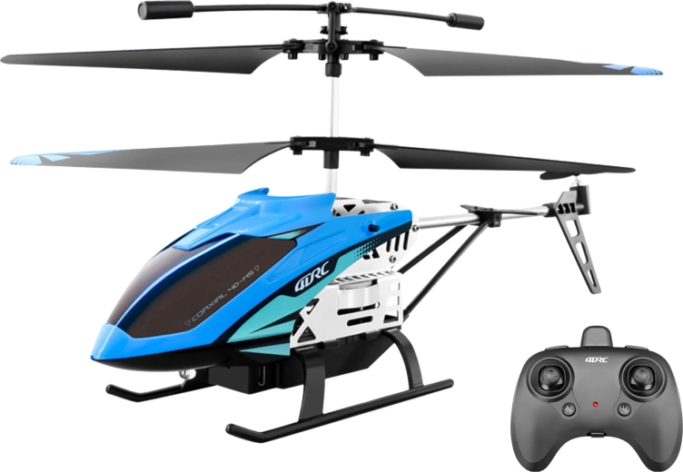RC helicopter with remote control, metal frame, 25 × 5 × 12 cm