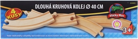 Vláčky Max Long Curved Track - 4 pcs