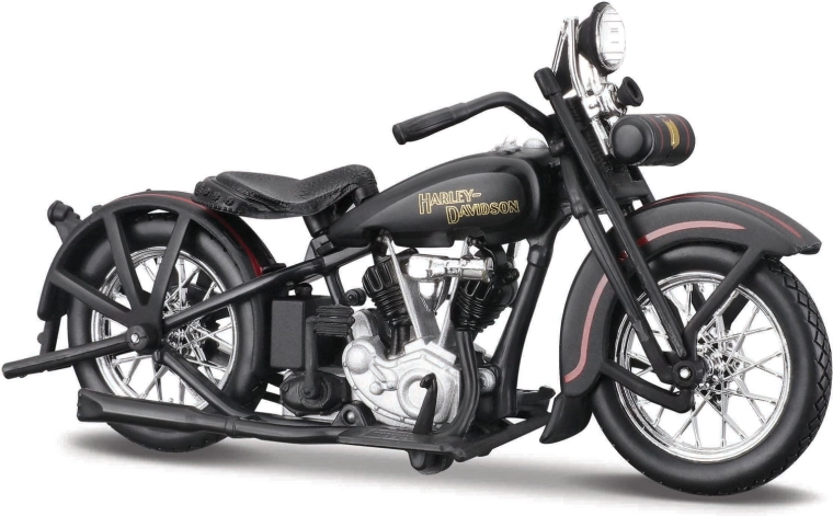 Maisto motociklo modelis Harley-Davidson 1928 JDH Twin Cam matinės juodos spalvos 1:18