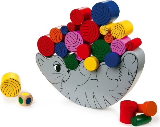 Small Foot Wooden Motor Skills Game Balancing Cat