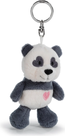 Pliušinis raktų pakabukas – panda su širdele 10 cm NICI