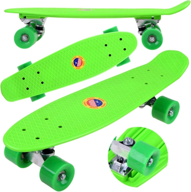 Kids fishtail skateboard up to 50 kg – Green