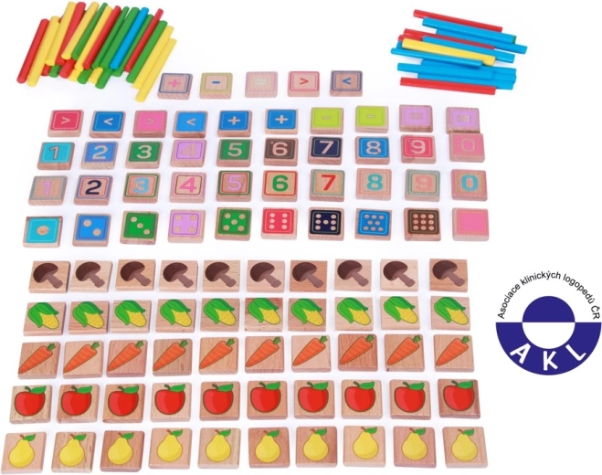 Lucy & Leo wooden educational set Learning to count (135 pieces)