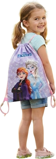 Children's drawstring backpack Frozen II purple 40 × 35 cm