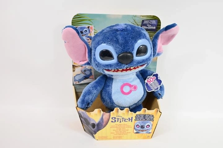 Interaktyvus pliušinis žaislas Disney Stitch Emotiv Eye su LCD akimis