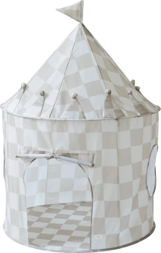 3 Sprouts vaikiška palapinė recycled checkerboard beige