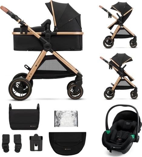 Kinderkraft kombinuotas vežimėlis 3in1 Esme Pro pure black