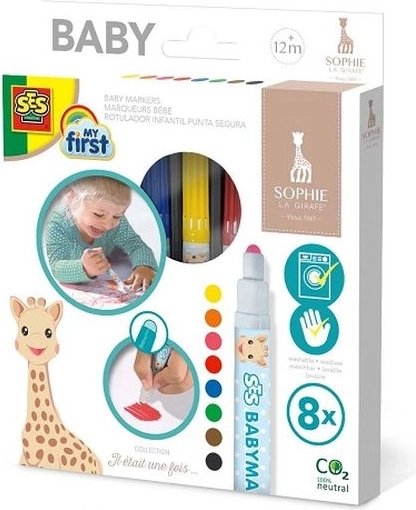 SES Creative My First markers Giraffe Sophie – set of 8 colors