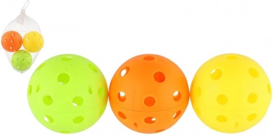 Grindų riedulio kamuoliukai 7 cm – rinkinys 3 vnt. tinklelyje