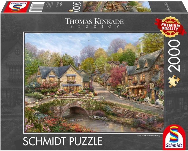 Schmidt puzzle Summer in Cobblestone Village, 2000 pieces
