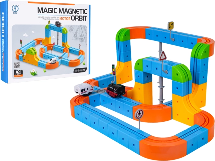 Magnetic Colorful Train Set with 101 Pieces