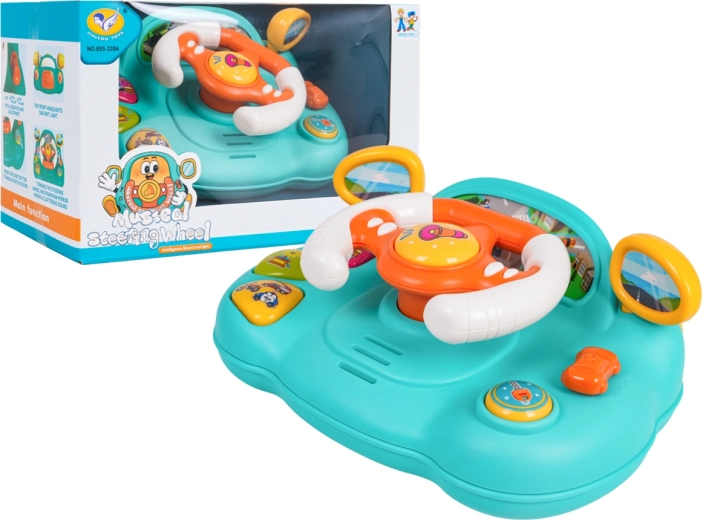 Interactive Children's Steering Wheel with Lights and Sounds