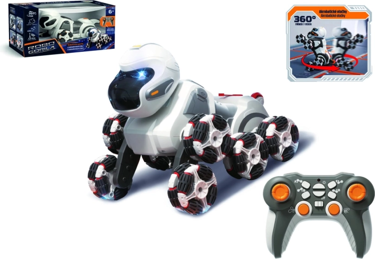 Nuotoliniu būdu valdoma robotinė gorila su garų efektu 24 cm, 2,4 GHz, šviesa ir garsas – 1 vnt.