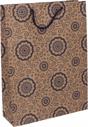 Dovanų maišelis kraft L 27,5 × 36,5 × 9 cm