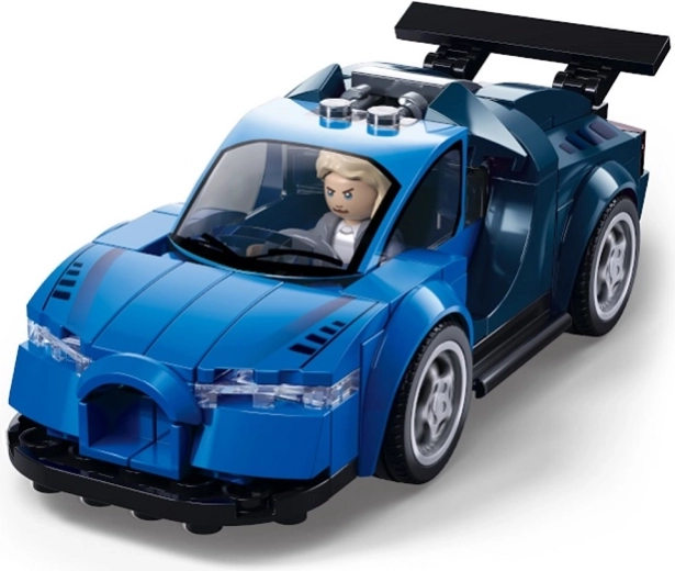 Sluban Metropolis blue racing car