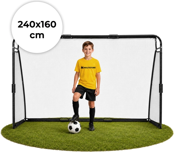 Futbolo vartai su tinklu Movepro 240 × 160 × 80 cm