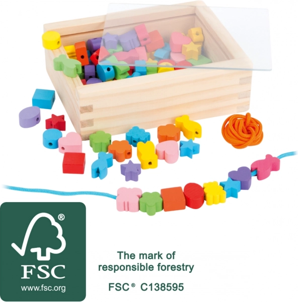 Mediniai veriami karoliukai Small Foot