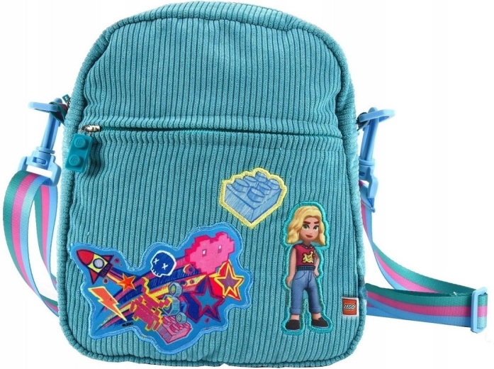 LEGO Friends turkio spalvos rankinė per petį su lyginamosiomis aplikacijomis