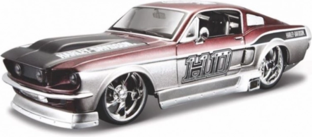 Collectible model car FORD MUSTANG GT 1967 1:24 – HARLEY-DAVIDSON license