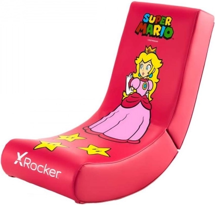 Vaikiškas žaidimų fotelis ant grindų X Rocker Super Mario Peach