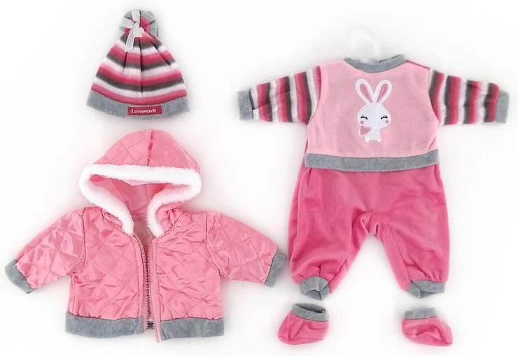 Outfit for a baby doll up to 45 cm with a jacket and hat