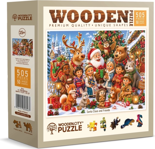 WOODEN CITY wooden puzzle Santa Claus with Friends, 505 Pieces