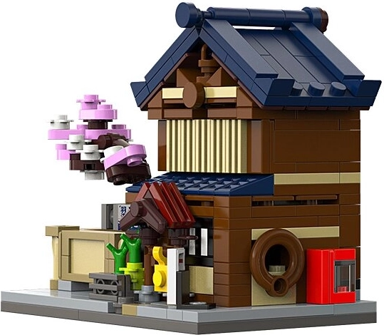 CaDA Mini Japanese Public Bath Sento Building Set 1:65