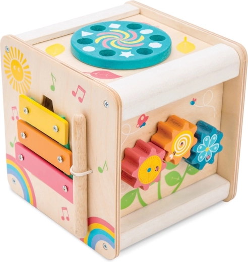 Wooden Educational Sensory Activity Cube Le Toy Van