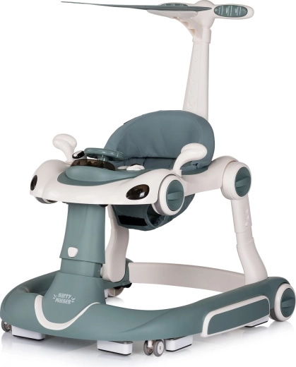 Chipolino Happy Walker 5-in-1 Interactive Baby Walker, Green