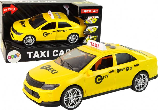 Taksi automobilis 1:14 su šviesomis ir garsais – geltonas