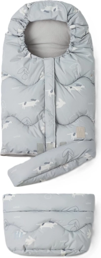 LEOKID Transformer footmuff, light grey Woof
