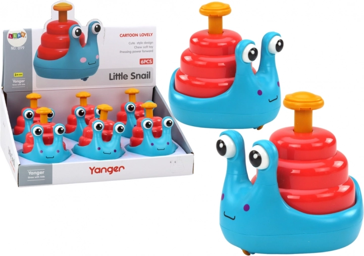 Linksmas ratukinis sraigtas mėlynai‑raudonas