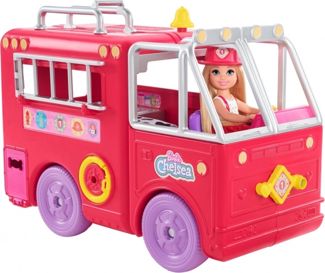 Barbie Chelsea Fire Truck with Playset and Doll