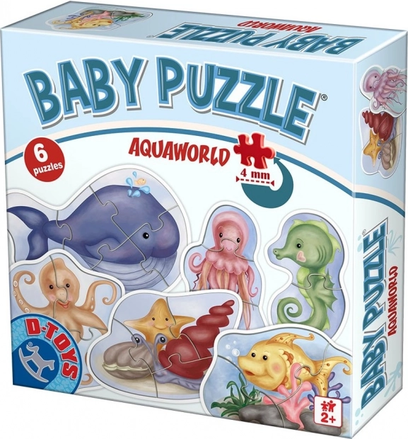 D-Toys kūdikių dėlionė Povandeninis pasaulis 6in1 (2–5 dalių)