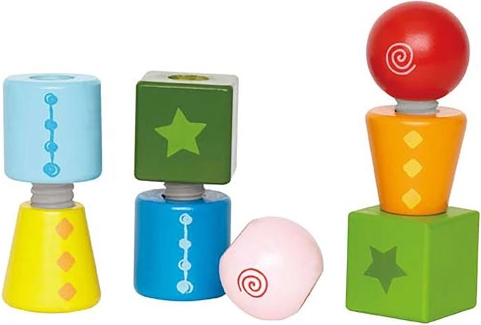Wooden screw toy for children