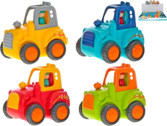 10 cm inercinis traktorius su traktorininko figūrėle