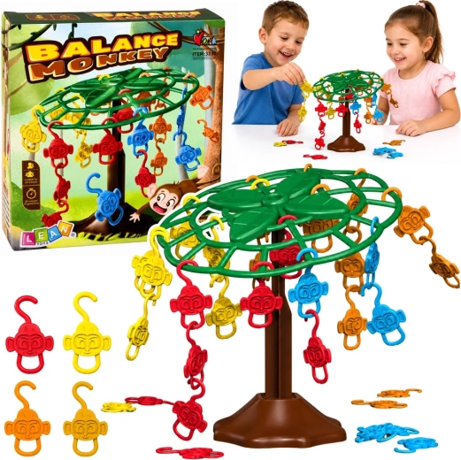 Balance Monkey – šeimos pusiausvyros žaidimas su beždžionėlėmis ant medžio