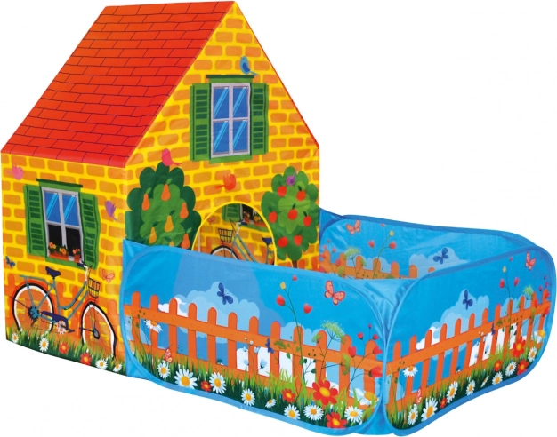 Bino palapinės namelis su sodu