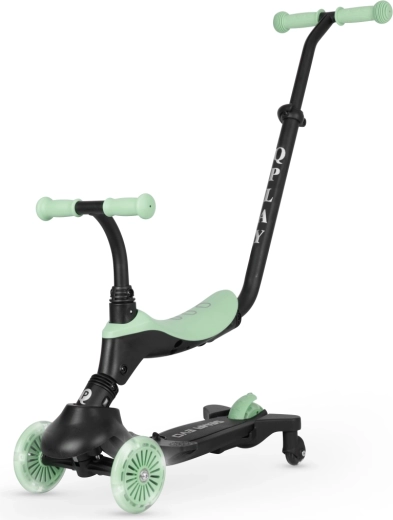Qplay scooter and ride-on Sema Evo with LED lights, jade green