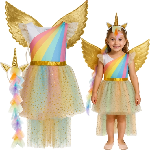 Kruzzel kids’ unicorn costume, 3 pieces (122–128 cm)