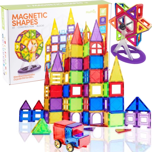 Magnetinis 3D konstruktorius – 106 detalių