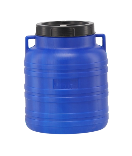 Plastinis 10 l rauginimo indas su plačiu kakleliu ir prisukamu dangteliu