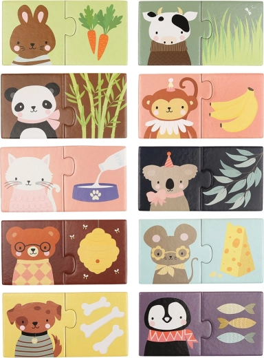 A Little Lovely Company - Matching Puzzle - Treats for Animals