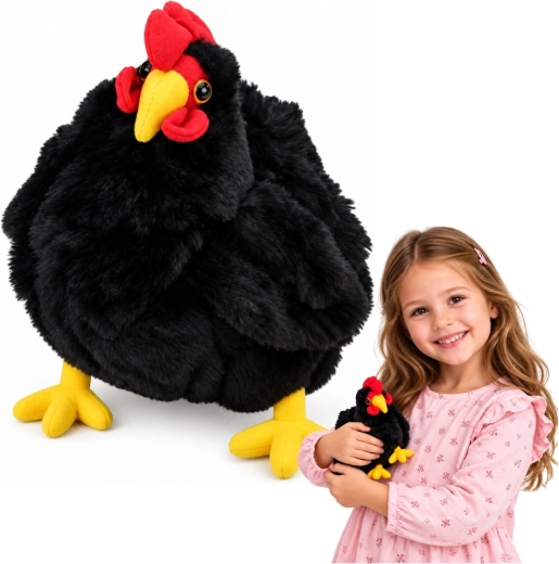 Plush Black Hen 20 cm